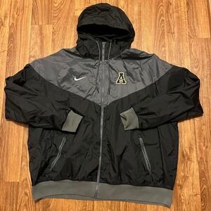 Nike Appalachian State Windbreaker Jacket‎ Adult 2XL Hooded Full Zip